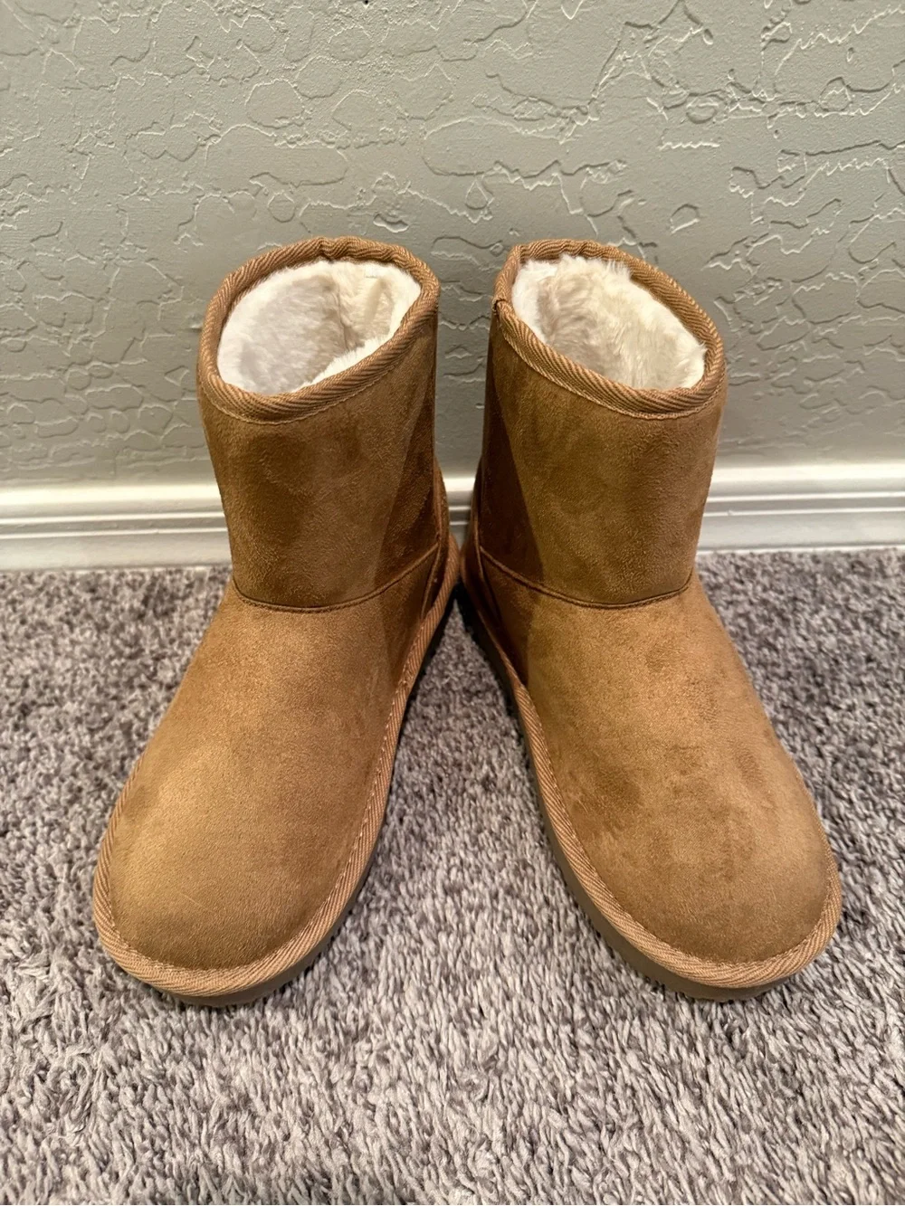 The Children's Place Chestnut Faux-Shearling Winter Boots
